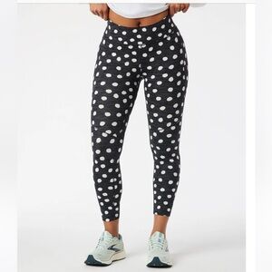 Outdoor Voices Black and White Polka Dot Leggings
